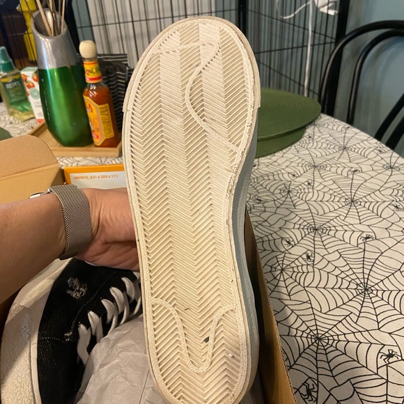 Nike Blazer Mid size 8.5m / 10w Cleveland rocks Black White classic distressed - Picture 6 of 6